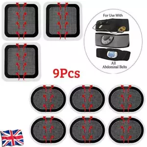 9 Pcs Replacement Gel Pads for Slendertone Abs Belt Updated Electrodes Body Pads - Picture 1 of 12