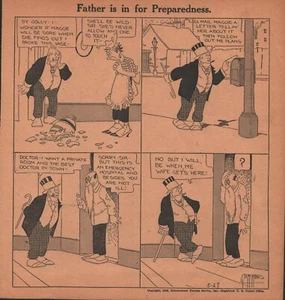 Bringing Up Father - 1919 - Cartoon Page - It Does Look Like Father - Father is - Picture 1 of 2