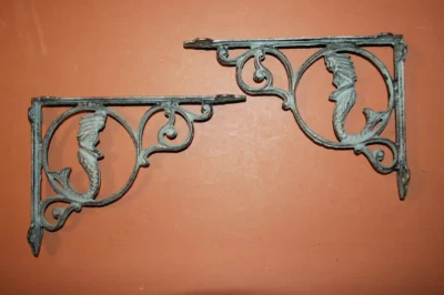 MERMAID,Shelf Brackets,Corbels,Shelf braces,beach decor,folklore,Sea Deco  B-49A - Image 1 of 4