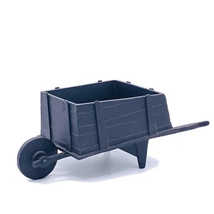 Distressed Black Ceramic Wheelbarrow Planter w/ Metal Catch All Tray New in Box - Picture 1 of 8