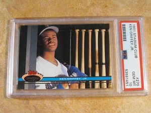 KEN GRIFFEY JR. (HOF) 1991 TOPPS STADIUM CLUB PSA 10 (GEM/MINT) #270 MARINERS - Picture 1 of 2