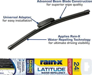 Latitude Water Repellency 2-IN-1 Windshield Wiper Blade 24",Easy Installation - Picture 1 of 12