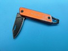 True Utility Modern Key Chain Knife Orange Compact Clip Point Blade