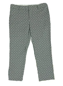 Banana Republic Hampton Knöchelhose schwarz weiß Geo Jacquard Design Größe 6 - Bild 1 von 3