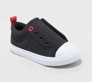 Toddler Boys' Dwayne Slip-On Sneakers Black - Cat & Jack - SIZE 9 - Picture 1 of 2