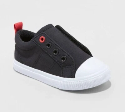 Toddler Boys' Dwayne Slip-On Sneakers Black - Cat & Jack - SIZE 7 - Image 1 of 2