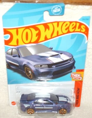 Hot Wheels 2024 Then and Now Series '20 Dodge Charger Hellcat purple,ex.card - Image 1 of 2
