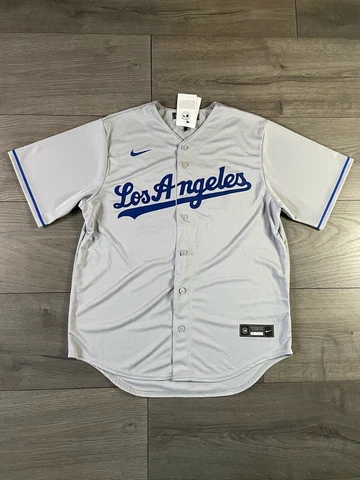 Nike Los Angeles Dodgers Cody Bellinger Gray Blue Jersey Men’s Size Large New Cover