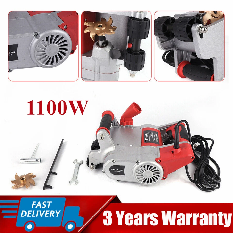 Cortadora de hormigón eléctrica para corte de ranuras 1600 W 110 V Foto 1 de 4