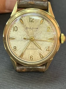 Vintage Rare BULOVA 10k RGB BEZEL  Rose Gold  P AUTOMATIC  31m watch R6 - Picture 1 of 12