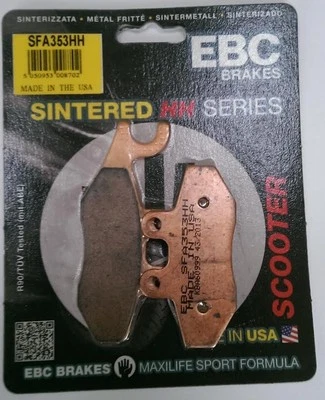 EBC Sintered FRONT Disc Brake Pads (1 Set) Fits PIAGGIO FLY 125 (2005 to 2015) - Image 1 of 2