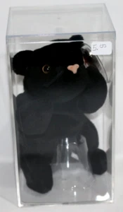 1995 8,5" TY BEANIE BEBÉ BEBÉ TERCIOPELO NEGRO PANTERA GATO MWMTs + ESTUCHE - Imagen 1 de 2
