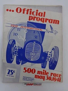 1941 Indianapolis 500 Souvenir Program Floyd Davis Mauri Rose - Picture 1 of 12