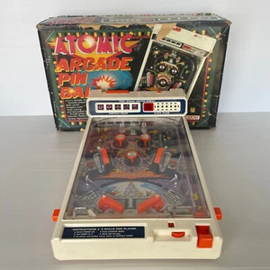 Vintage TOMY Atomic Arcade Pinball Game 1979 Tabletop Toy WITH BOX - Picture 1 of 16