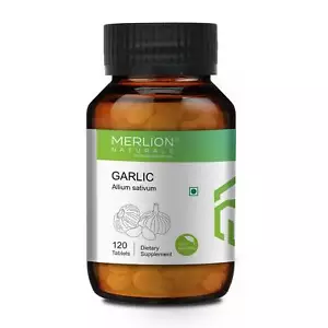 Garlic Tablets (Allium sativum), 500mg x 120 Tablets By Merlion Naturals - Bild 1 von 6