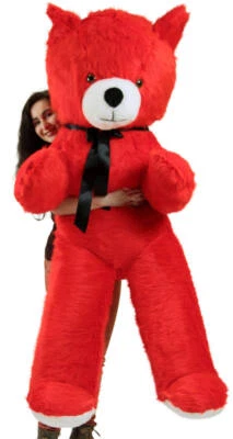 American Made 6 Foot Giant Red Teddy Bear Soft 72 Inch Life Size Brand New