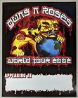 Affiche promotionnelle vintage 2002 Guns N' Roses World Tour démocratie chinoise 8 x 11