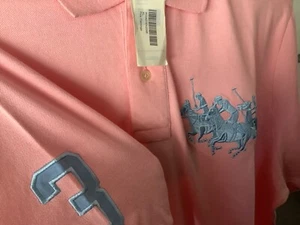Ralph Lauren Designer Branded Flamingo pink Men polo Cotton XL - Picture 1 of 4