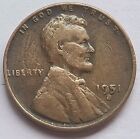 1951  Lincoln Wheat Penny Major Die Error On The Date Free Shi P794