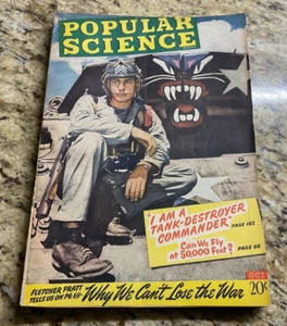 Vintage Popular Science Monthly Oct 1943 I am a Tank Destroyer Commander RARE - Picture 1 of 7