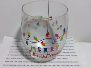 BICCHIERE VINO “BUON NATALE” SENZA STELO Nuovo in custodia plastica Ganz #EX29325 - Foto 1 di 3