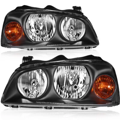 Pair Headlight Assembly For 2004-2006 Hyundai Elantra Sedan 2.0L Headlamps Foto 1 de 4