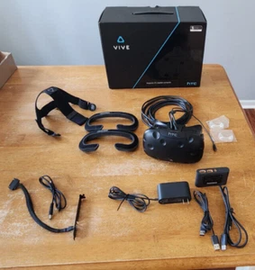 HTC VIVE Headset ONLY w/ Link Box & cables - TESTED - See listing - Picture 1 of 9