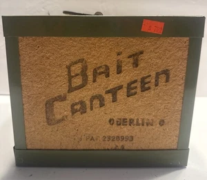 Vintage Oberlin Bait Canteen Patent 2328993 7"x7"x6" Unused - Picture 1 of 7