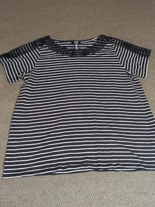 Jones New York Women's Top | Size L | Signature Collection | Black & White - Picture 1 of 23