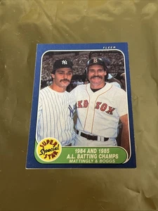 1986 Fleer - #639 Wade Boggs, Don Mattingly - Foto 1 di 2