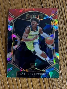2020-21 Select Anthony Edwards #61 RC Rookie Concourse Shimmer Red White Orange - Picture 1 of 2