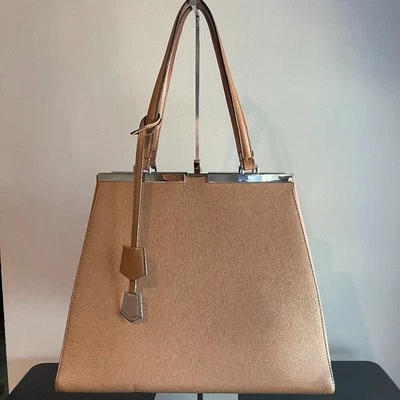 Bolso de Hombro Fendi Marrón Vitello Elite Cuero Grande 3Jours - Usado Foto 1 de 4