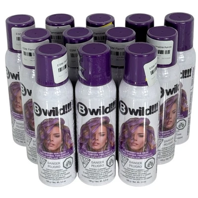 Aerosol de color de cabello temporal Bwild pantera púrpura lata de spray de 3,5 OZ paquete de 12 Foto 1 de 4