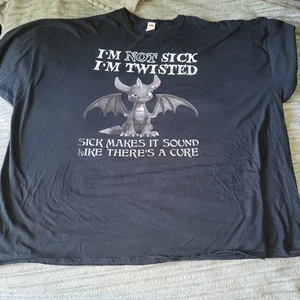6XL Fruit Of The Loom Men's Graphic T shirt s/s "I'm Not Sick I'm Twisted" - Picture 1 of 3