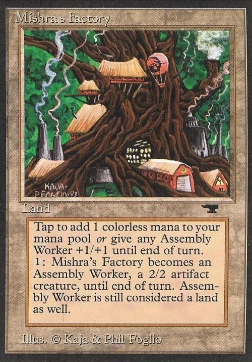 Mishra's Factory (Summer Green) - Heavy Play MTG Antiquities - Image 1 of 1