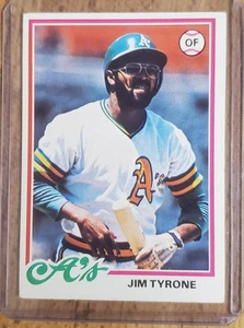 1978 Topps #487 Jim Tyrone Oakland Athletics - Imagen 1 de 2