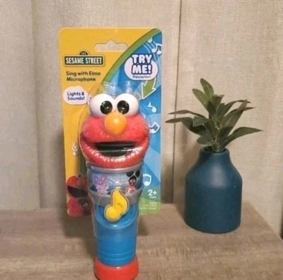 Sesame Street Elmo Microphone Lights & Sings,  If You're Happy & You Know It NIP - Image 1 of 4