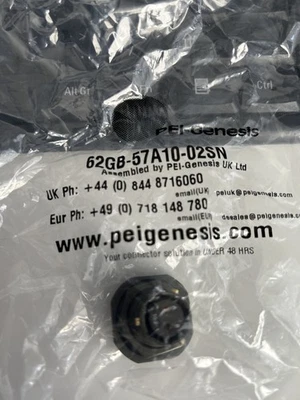 62GB-57A10-02SN,  2 Way Panel Mount MIL Spec Circular Connector - Image 1 of 4