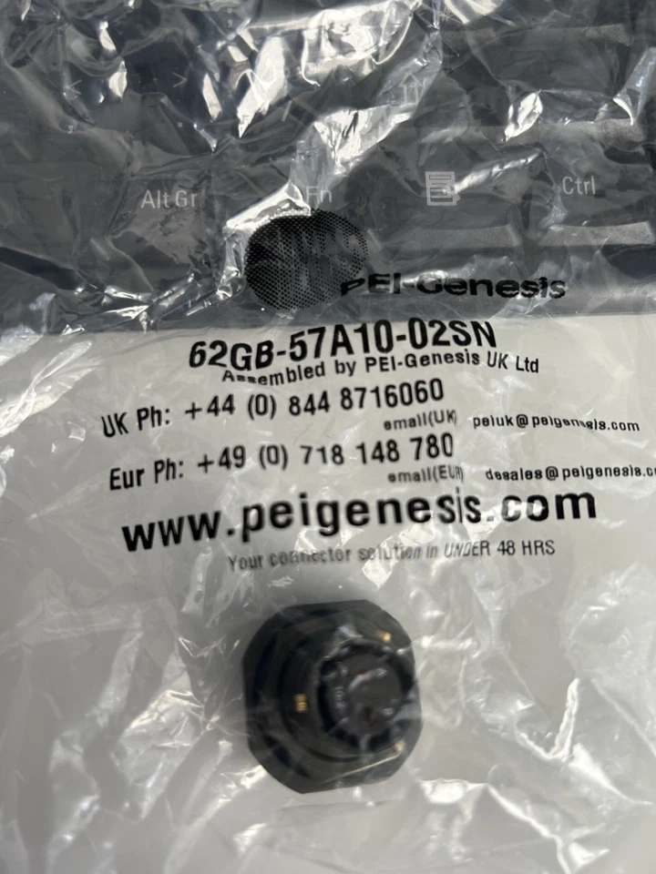 62GB-57A10-02SN,  2 Way Panel Mount MIL Spec Circular Connector - Image 1 of 4