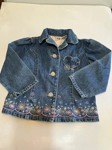 Chaqueta vaquera ajustada para niñas 24M detalles florales FADED GLORY chaqueta vaquera - Imagen 1 de 5