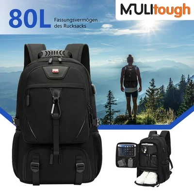 80L Reiserucksack Herren Rucksack Wandern Sport Arbeit Outdoor Trekkingrucksack - Bild 1 von 4