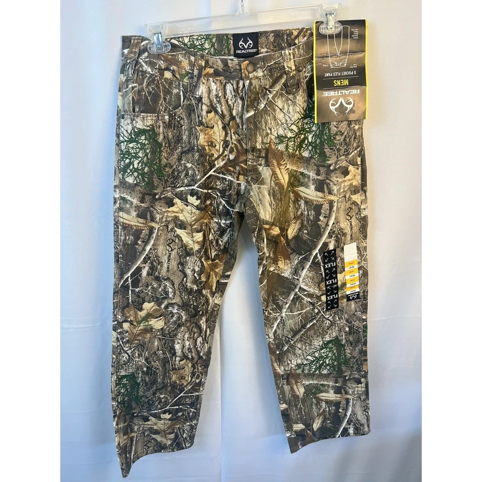 Realtree Camo Pants Mens Size 34/30 5 Pocket Stretch Waist Hunting Outdoor NWT - Image 1 of 4