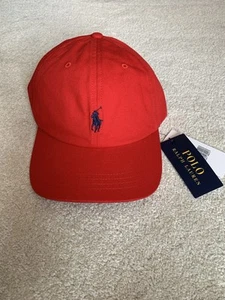 Polo Ralph Lauren 100% Cotton Chino Baseball Cap BNWT Red RRP £55 - Bild 1 von 10