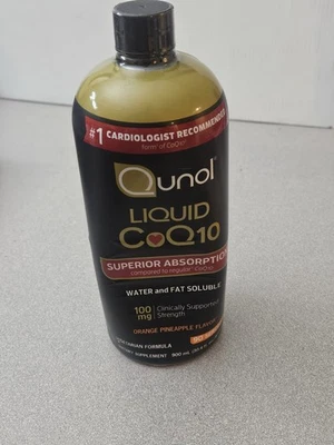 Qunol Líquido CoQ10 Absorción Superior Suplemento Natural 100mg 30.4 OZ 04/26 Foto 1 de 4