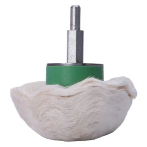 New 3 Cotton Dome Polishing Buffing Wheel Polish Drill 1/4 Shank Brush - Picture 1 of 8