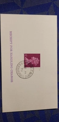 Great Britain Philatelic Bureau Receipt Card Idata60. - Image 1 of 2
