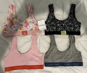 Calvin Klein Girls' Cotton Training Bra Bralette 4 Pack; Size S (6/6X) NWT - Picture 1 of 8