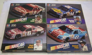 Vtg Richard Petty NASCAR Puzzle - 200 Piece - Mark Martin, Bill Elliot Marlin MB - Picture 1 of 5