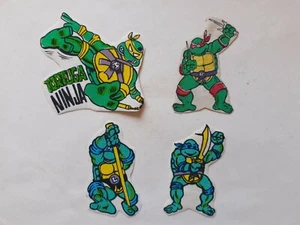 Vintage Mexican TMNT Teenage Mutant Ninja Turtle 4 dif Patches from 80s lot #1 - Picture 1 of 6