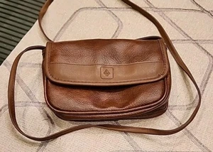 Vintage Tan Shoulder Bag Purse w/Fleur de Lis ~ Scouts - Picture 1 of 4